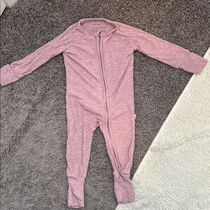 Little Sleepies Pink Footies One Piece with Zipper Closure